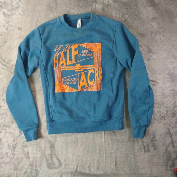 Classic Sweats‎ Beer Company Women's XS Blue & Orange Casual Versatile Sweater - Picture 1 of 11